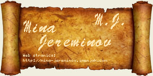 Mina Jereminov vizit kartica